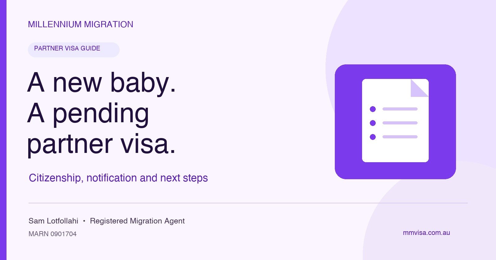 Adding a Newborn to Your Partner Visa: Complete Guide